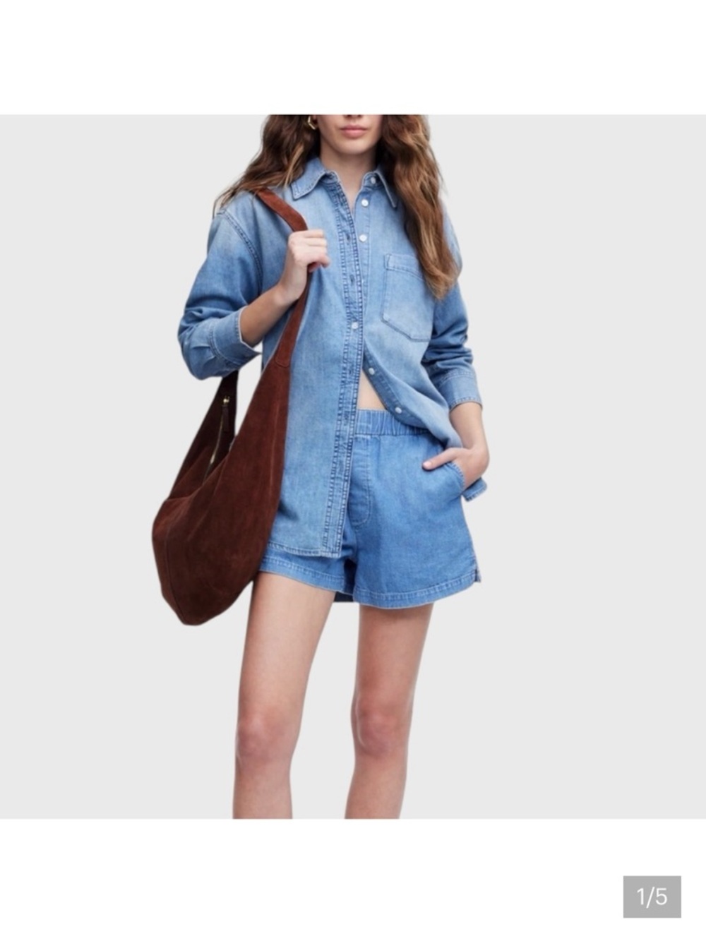 Madewell Chambray Button Down Shirt Womens Size S Classic 100% Cotton Capsule